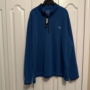 Adidas Advantage Blue Quarter-Zip Pullover New With Tags